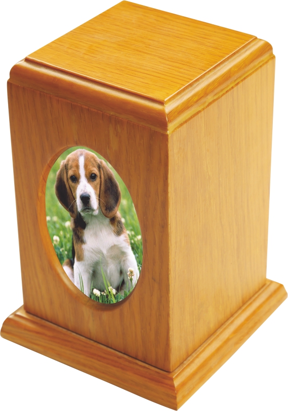 Tribute Oak Wood Pet Urn