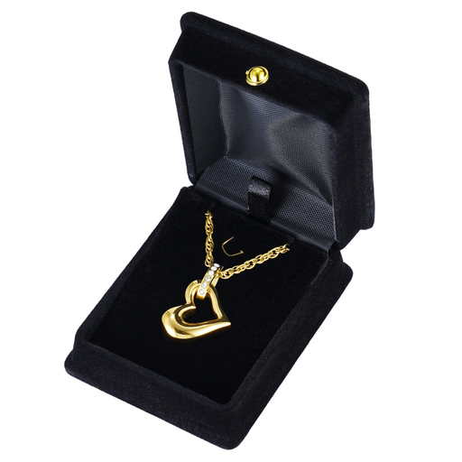 [429 GCH] Gold Crystal Heart Pendant