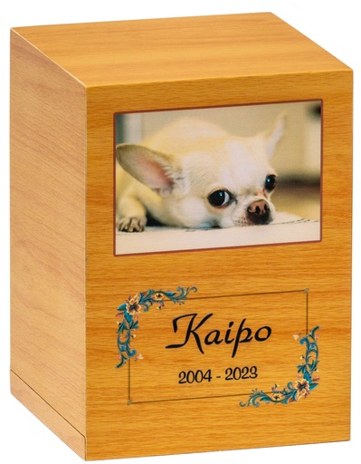 [EC 204 WB] Small Light Brown Pet Fiberboard Urn
